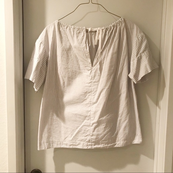 House of Dagmar Striped Cotton Tie Top L - Picture 6 of 7